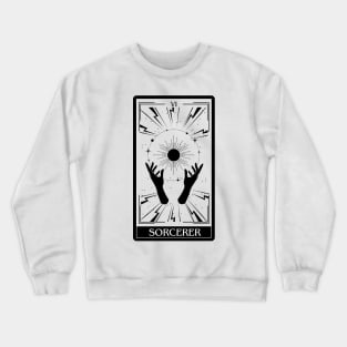 Sorcerer Tarot Card D&D Nat 20 Dungeons & Dragons T-Shirt Black Crewneck Sweatshirt